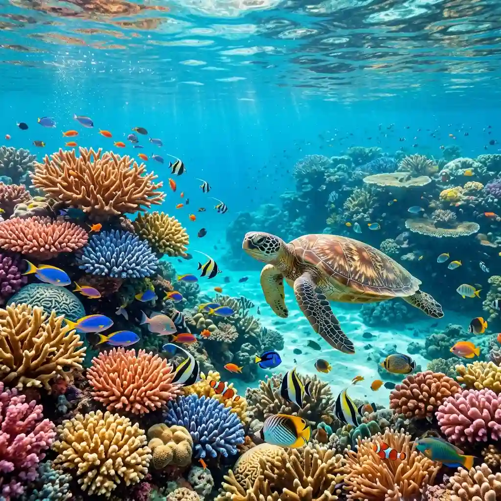 Underwater shot of the Great Barrier Reef