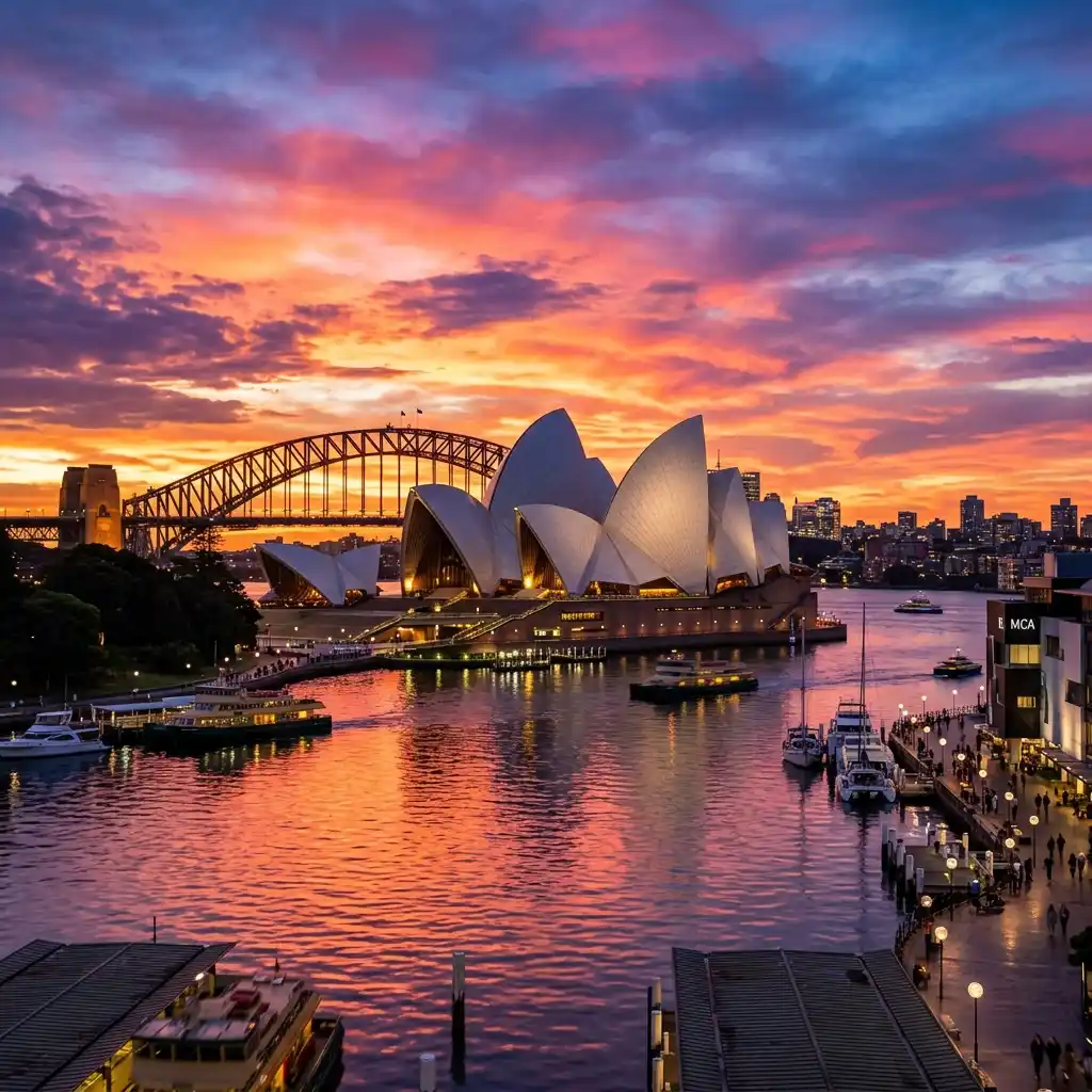 Sydney Opera House at sunset